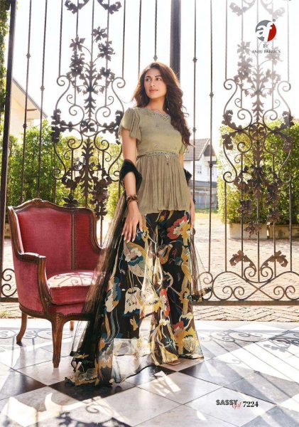 Af Stock Out Launched Sassy Girl Vol 3 Fancy Short Kurti Palazzo With Dupatta Festive Collection 7224 Top Plazzo