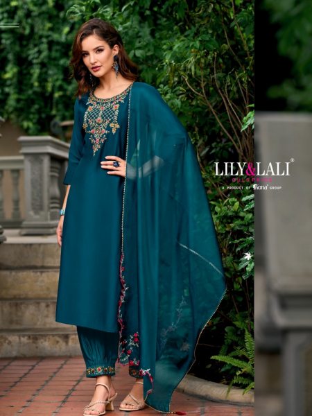 Afghani By Lily And Lali Designer Readymade Suits in Teal Colour Readymade Suit