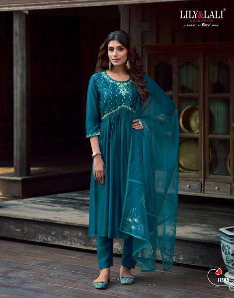 Alia By Lily and Laly Kurti With Pant And Duppata Kurta Set