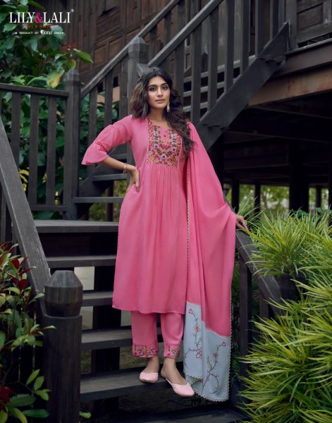 Lily And Lali Mahek Designer Kurti pant with Dupatta Collection 11705 Kurti & Gown