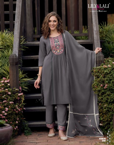 Lily And Lali Mahek Designer Kurti pant with Dupatta Collection 11703 Kurti & Gown