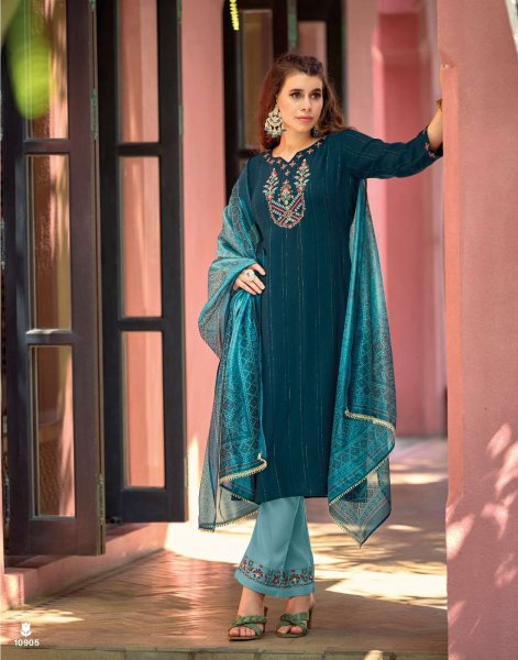 Lily & Lali Bandhej Series 10905 Viscose Rayon Readymade Suit Readymade Suit