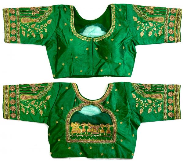 Phantom Silk Blouse in Fabulous Vivid Green Colour Silk Blouse