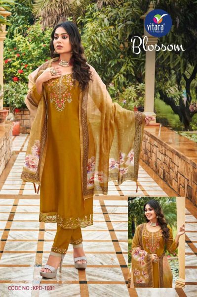 Presents beautiful Vitara Blossom dresses in Yellow Colour Salwar Suit